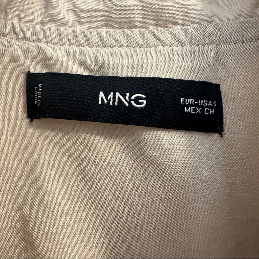 Mango Neutral Beige Short-Sleeve Tie-Waist Jumpsuit - Picture 10 of 10